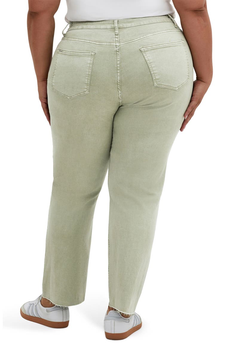 Harley Clover Row High Waist Straight Leg Jeans, Alternate, color, SAGE