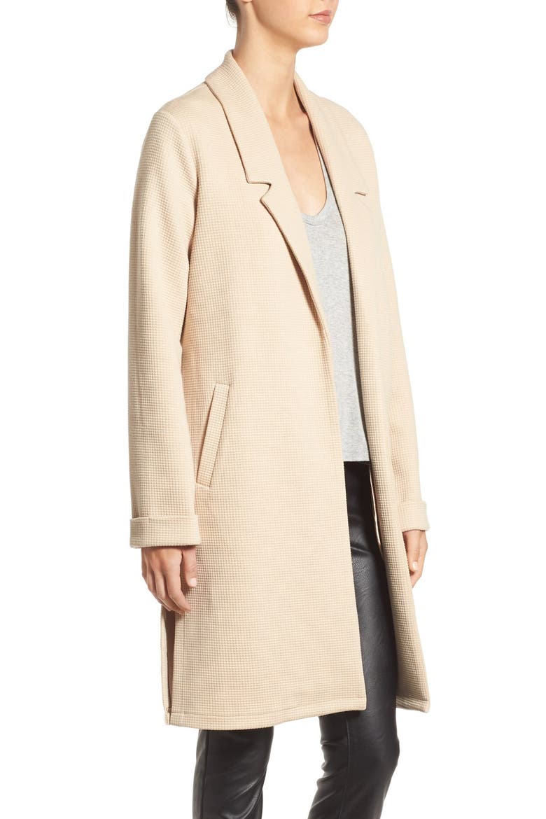Waffle Knit Midi Jacket, Alternate, color, CAMEL