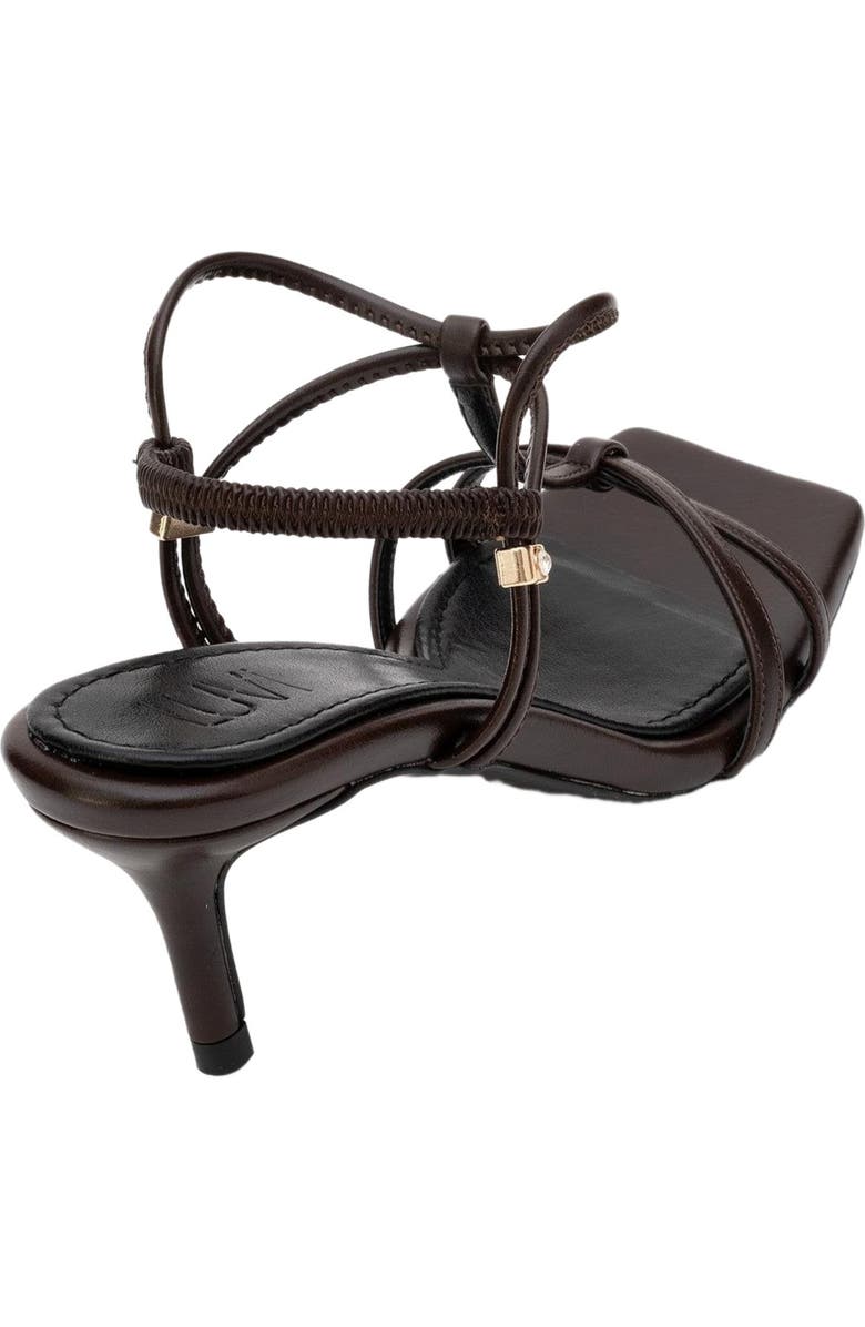 Prologue Shoes Gibson Stiletto Sandal, Alternate, color, Brown Faux Leather