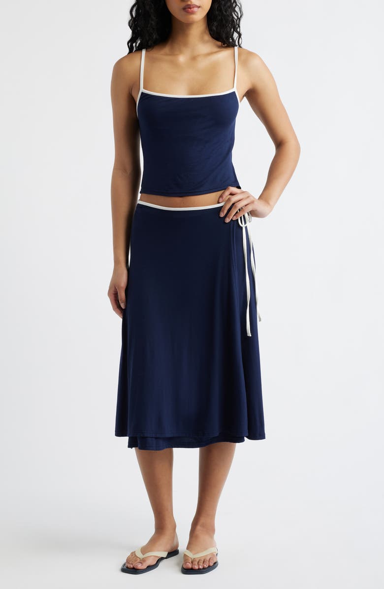 Free People Opal Tank & Skirt Set, Main, color, Navy Combo