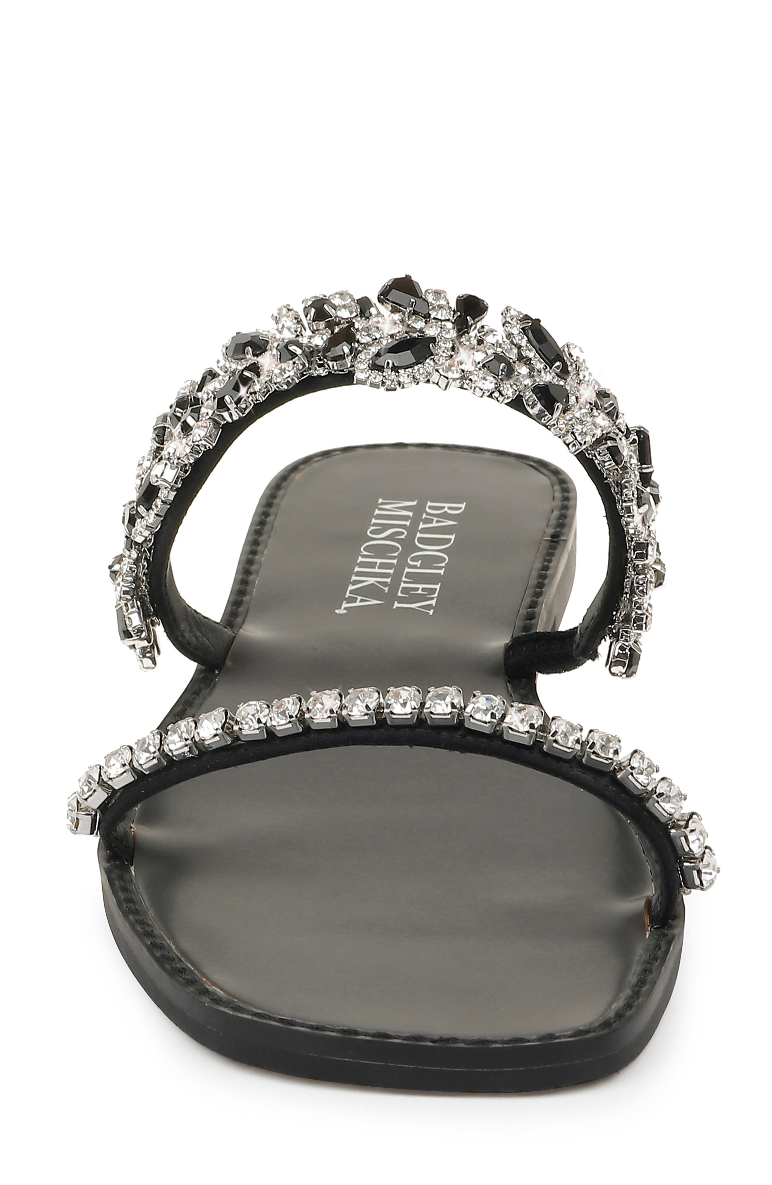 Badgley Mischka Collection Badgley Mischka Jenelle Embellished Slide Sandal, Alternate, color, 