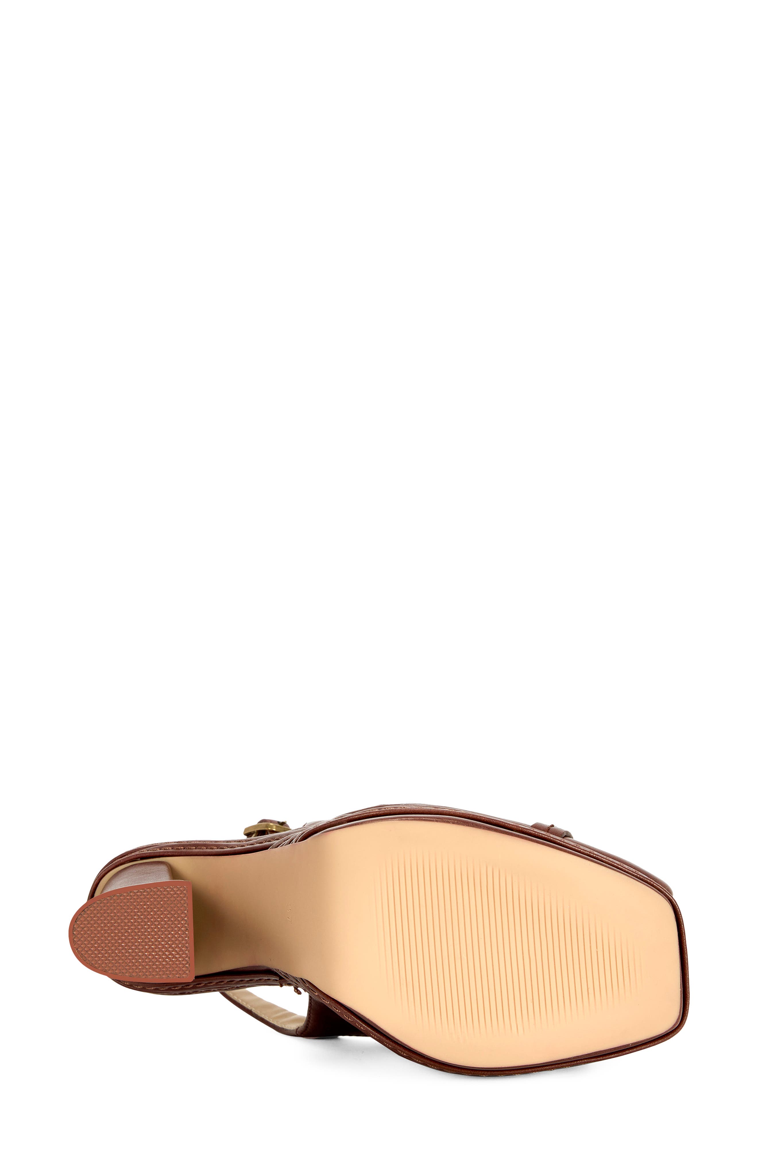 Peggy Faux Leather Platform Slingback Pump, Alternate, color, CHOCOLATE