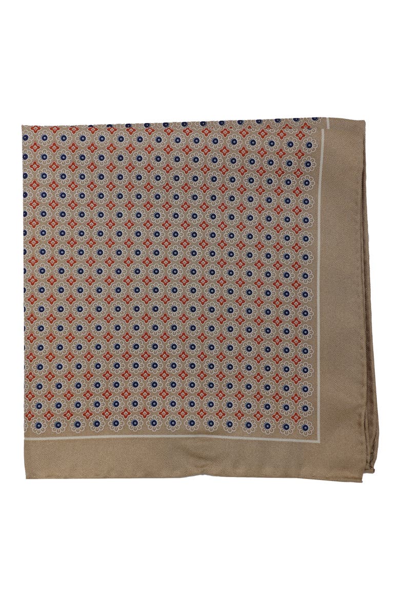 Geometric Pocket Square, Main, color, TAUPE