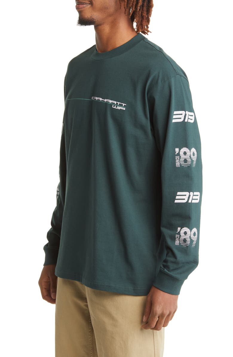 Carhartt Work In Progress Detroit Turbo Long Sleeve Organic Cotton Graphic Tee, Alternate, color,