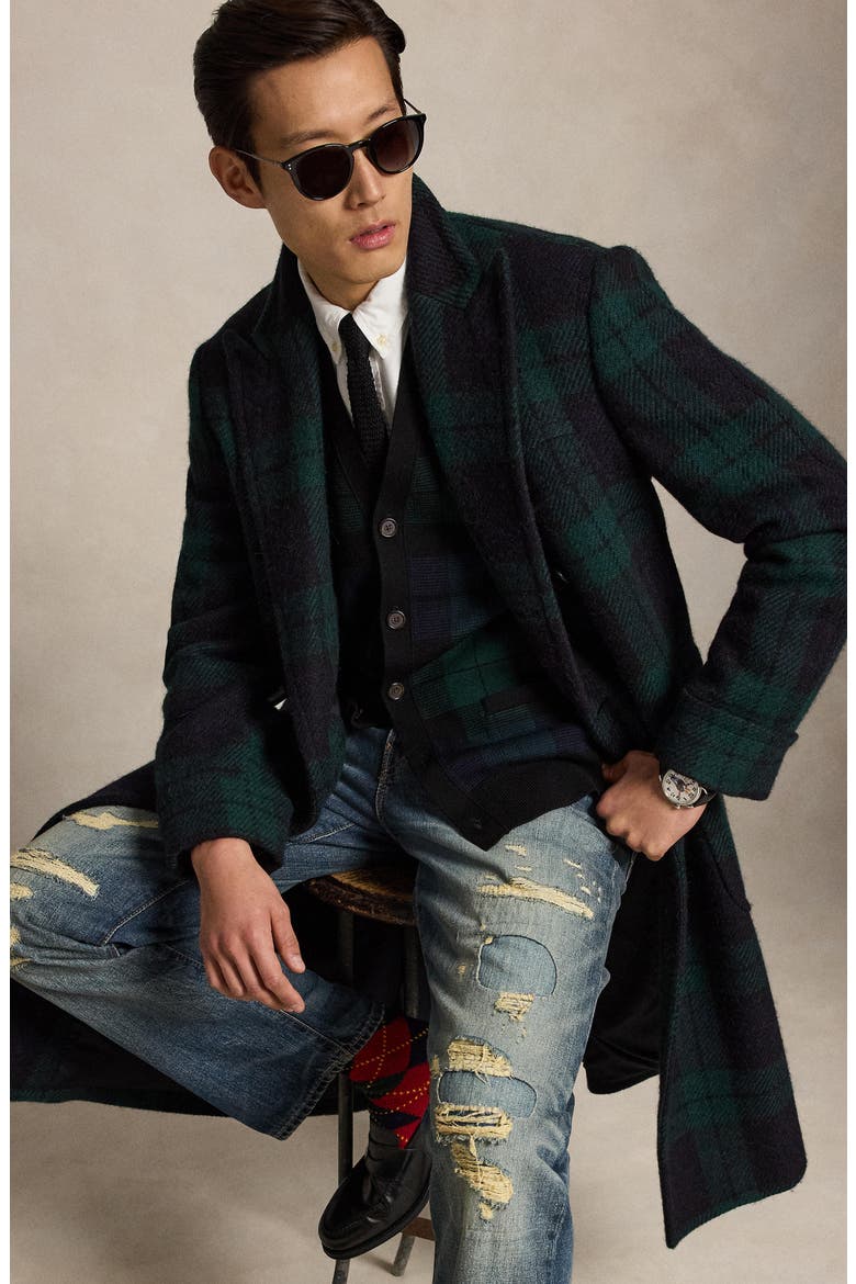 Plaid Wool Cardigan, Alternate, color, MULTI