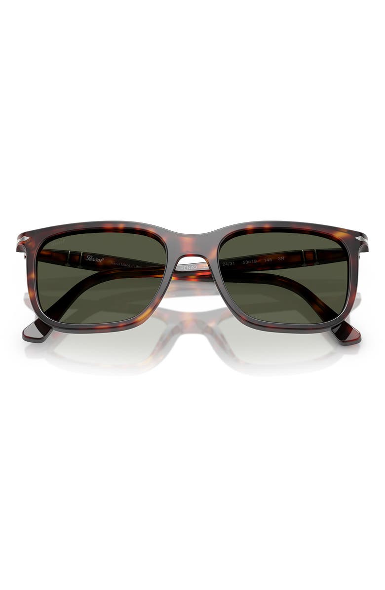 Persol 53mm Rectangular Sunglasses, Alternate, color, Havana