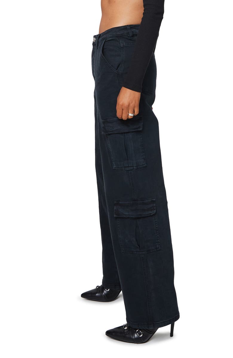 Princess Polly Nosita Wide Leg Cargo Jeans, Alternate, color, 