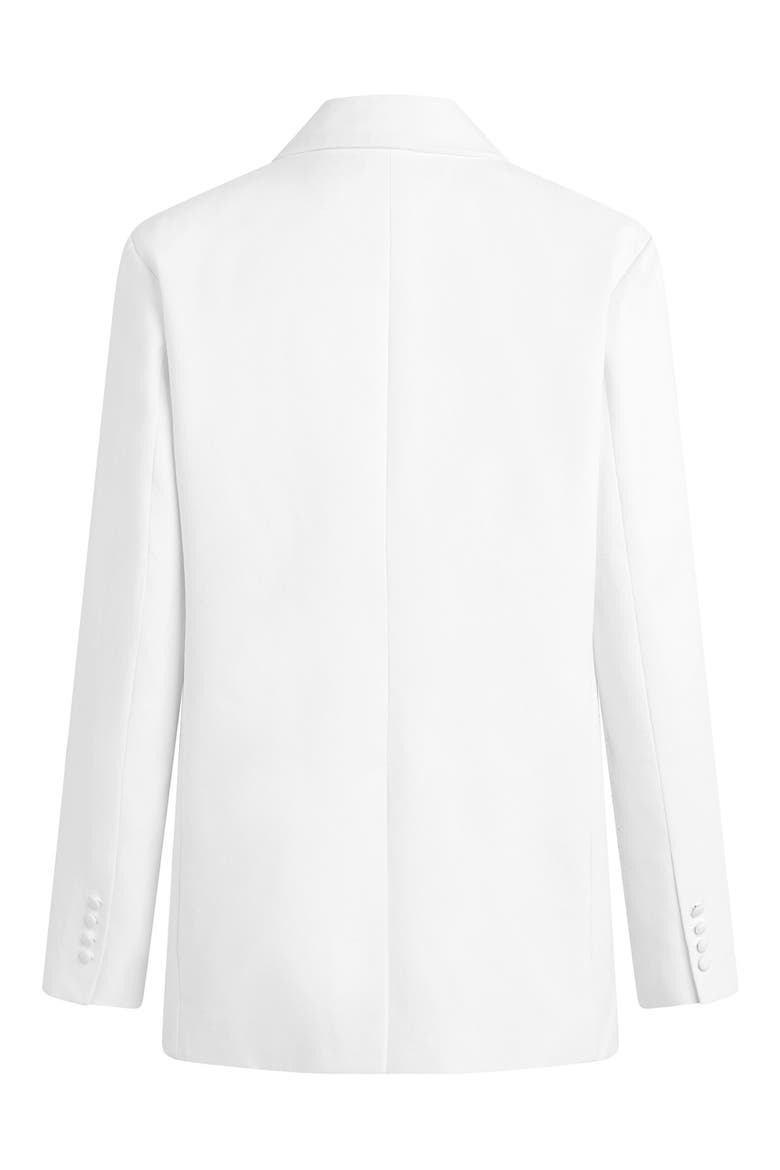 Mae Oversize Double Breasted Cotton Blazer, Alternate, color, WHITE