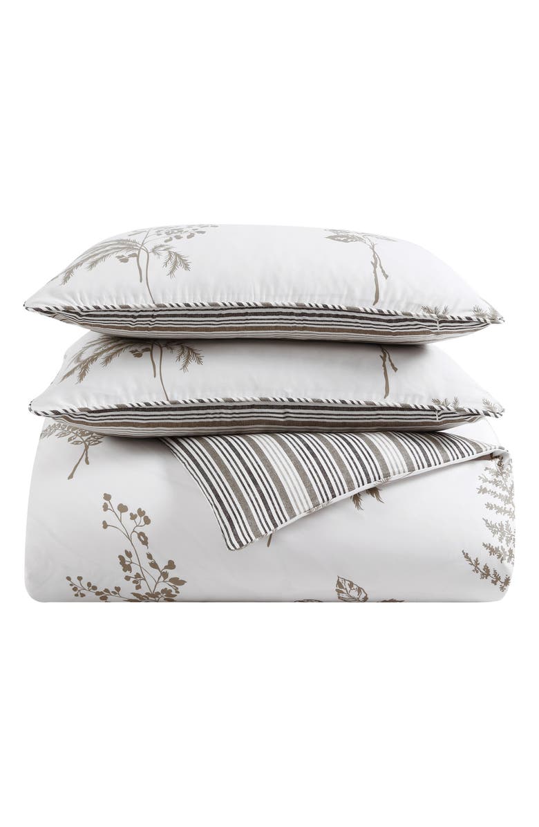 STONE COTTAGE Willow Cotton Sateen Comforter & Sham Set, Main, color, Brown