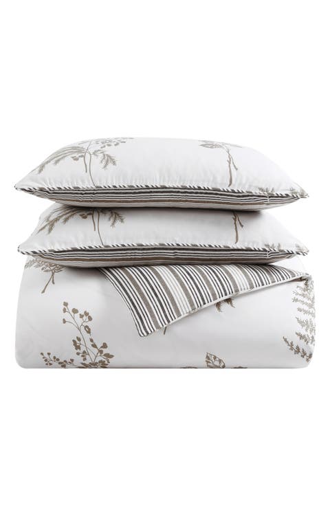 Willow Cotton Sateen Comforter & Sham Set