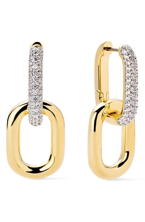 Ash Double Pavé Hoop Earrings