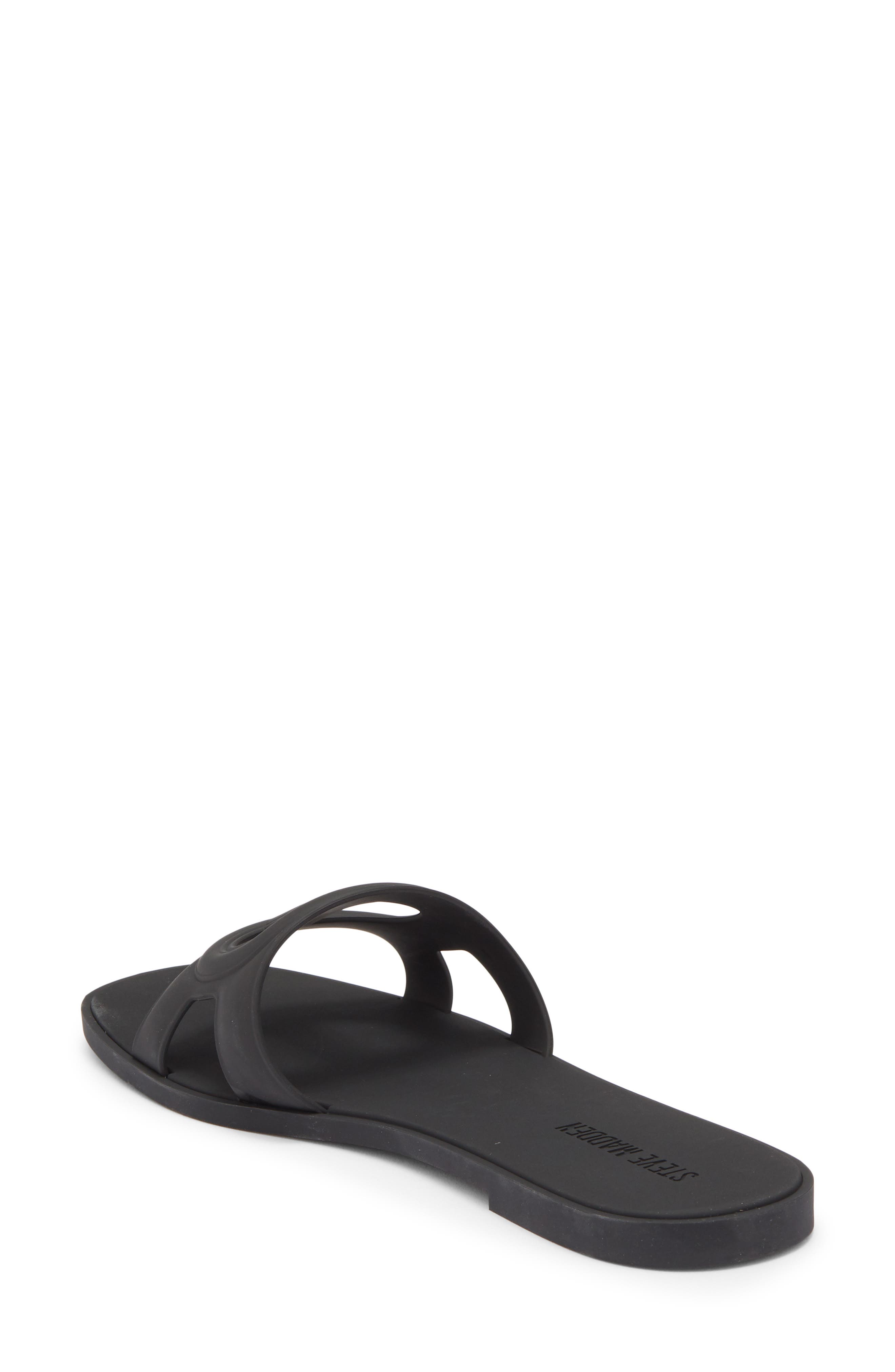 Steve Madden Jell Slide Sandal, Alternate, color, Black