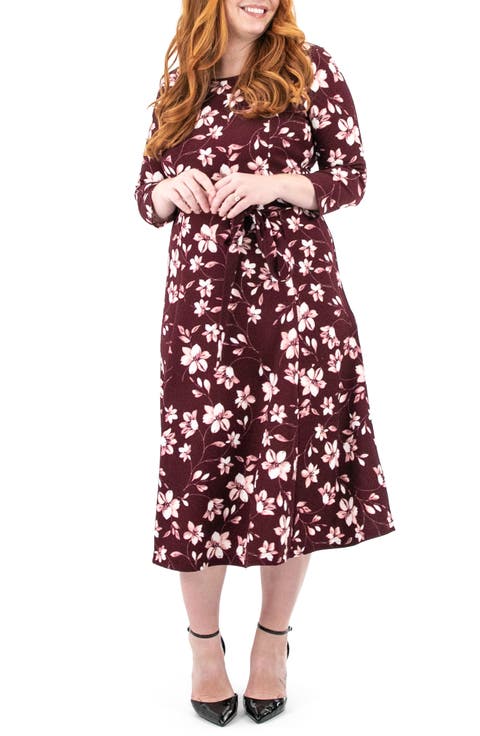 Scoop Neck Jersey Midi Dress