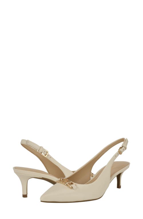 Shop Tommy Hilfiger Tienna Slingback Pointed Toe Pump In Ivory
