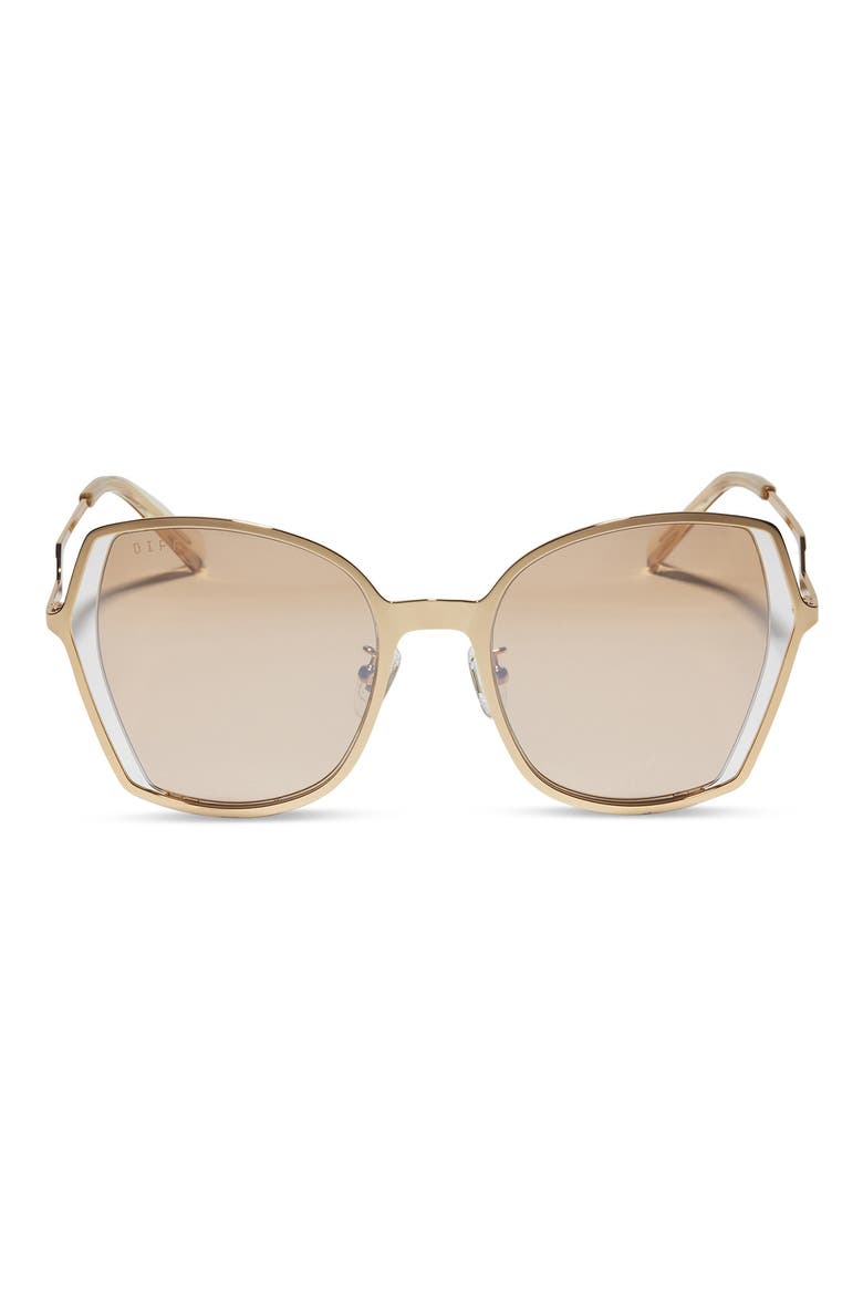 Donna III 53mm Square Sunglasses, Main, color, HONEY CRYSTAL FLASH