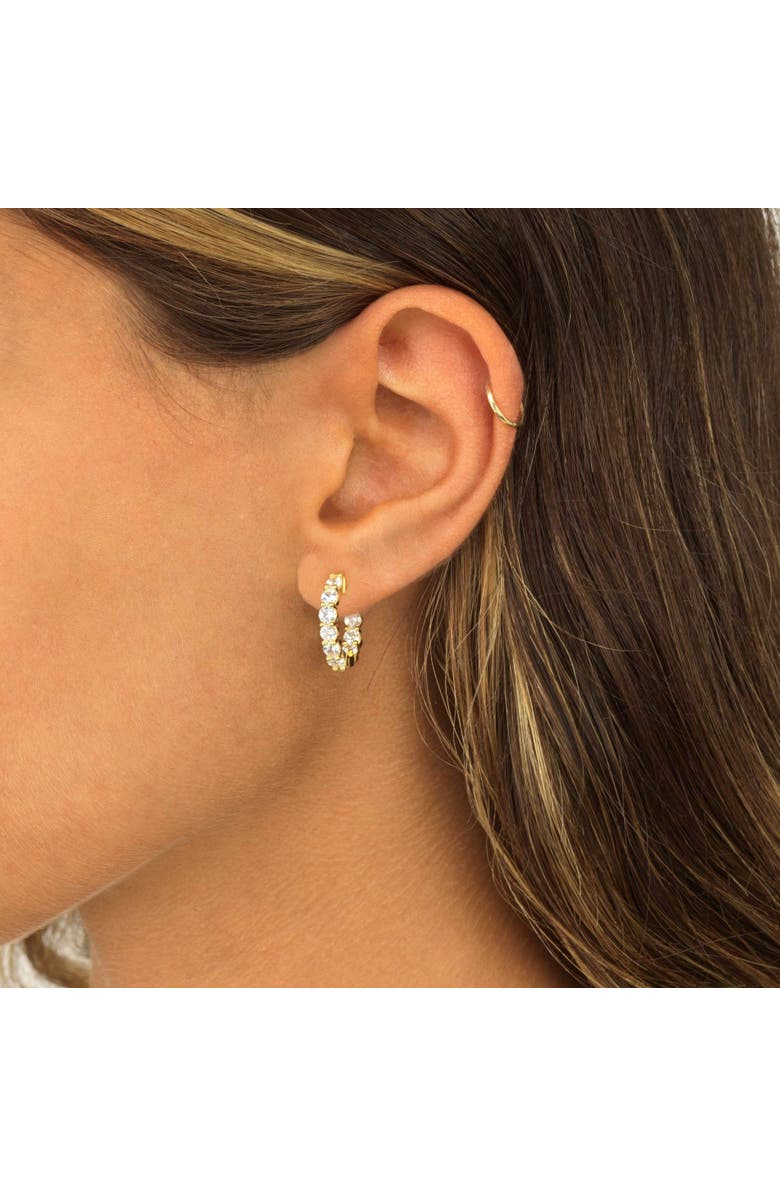 BY ADINA EDEN CZ Small Round Hoop Earring, Alternate, color, Gold