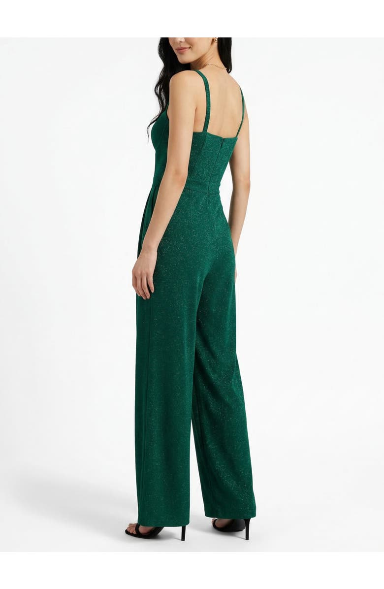 RACHEL Rachel Roy Serena Sleeveless Corset Jumpsuit, Alternate, color, Fir Green