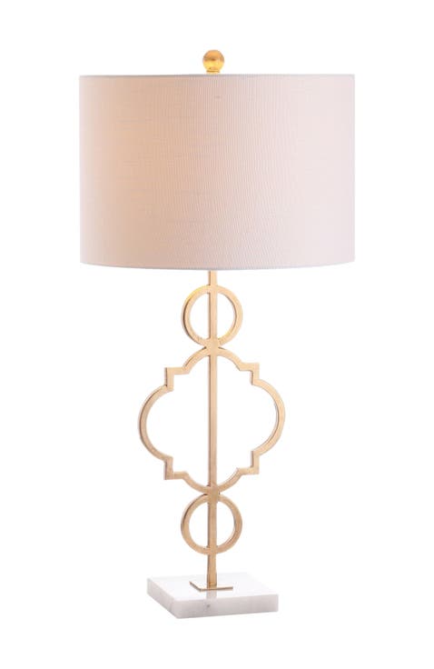 July 31" Modern Contemporary Metal LED Table Lamp, Gold Painting