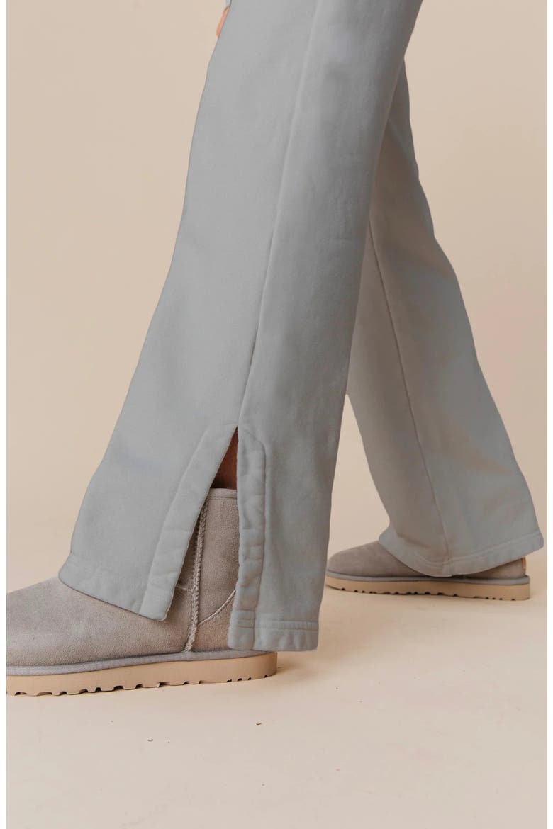 Organic Cotton Teddy Flare Pant, Alternate, color, Ash
