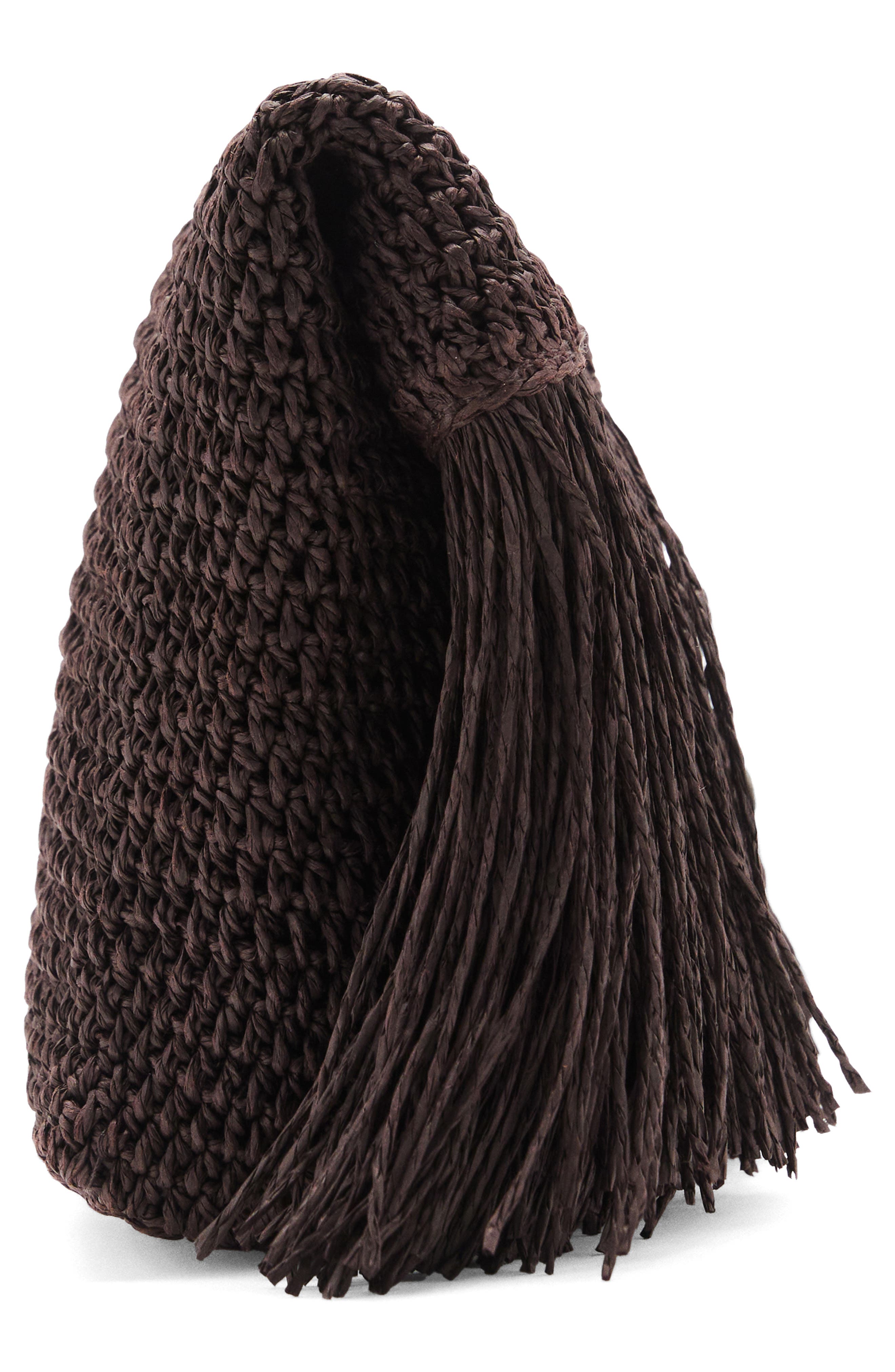 MANGO Natural Fiber Envelope Clutch with Fringe, Alternate, color, 