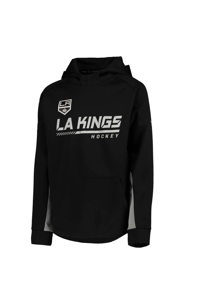 FANATICS Youth Fanatics Branded Black Los Angeles Kings Authentic Pro Raglan Pullover Hoodie, Alternate, color, 