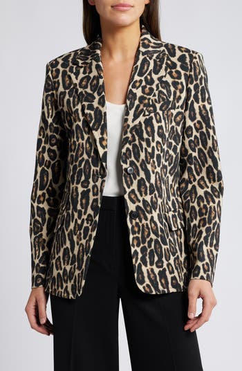 Woman’s Tory Burch leopard cheapest denim jacket size 12