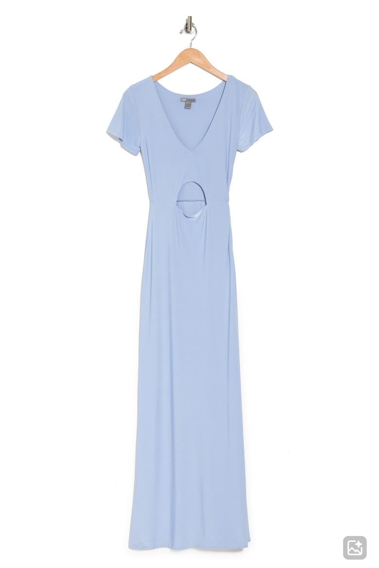 Anjelina Slinky Cutout Maxi Dress, Alternate, color, DUSTY BLUE