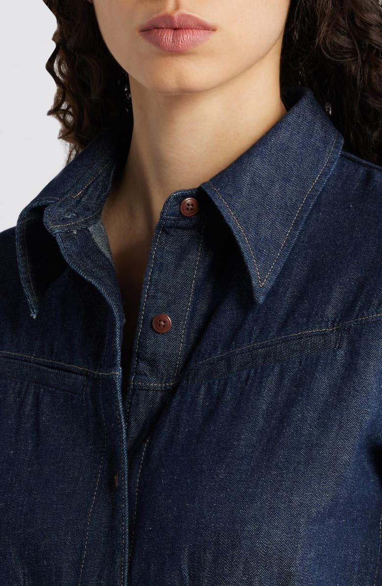 BOSS Dilenea Long Sleeve Denim Dress, Alternate, color, 