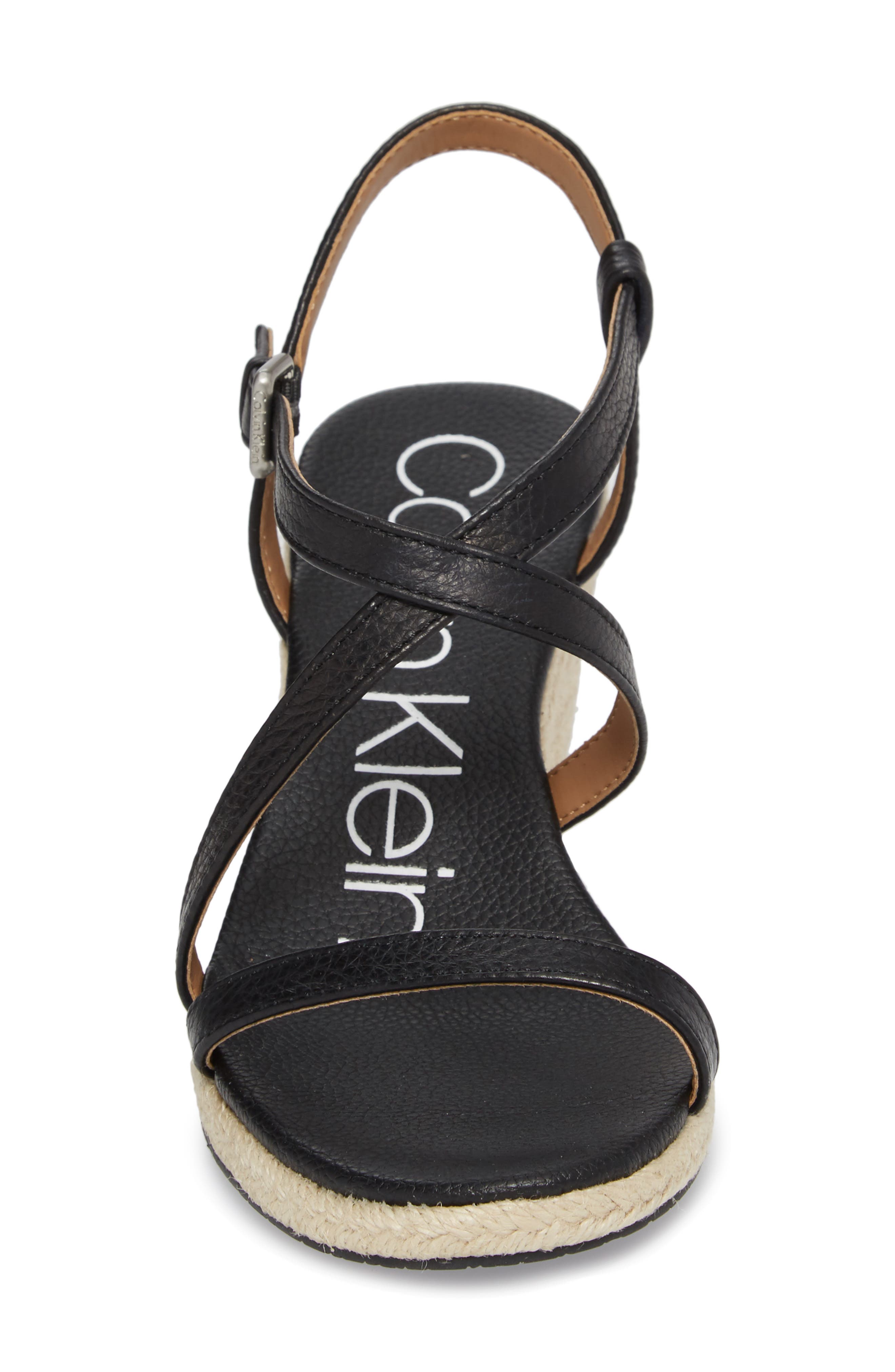 Calvin Klein Bellemine Espadrille Wedge Sandal, Alternate, color, 