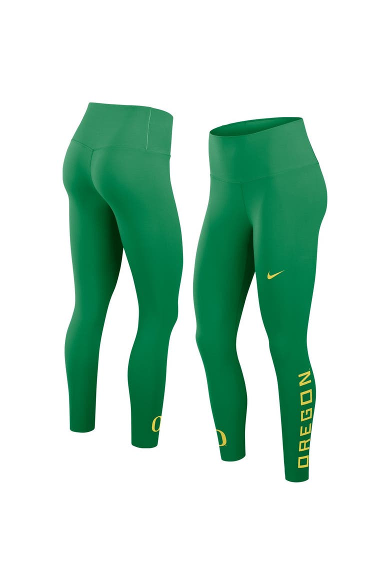 Women's Nike Green Oregon Ducks Zenvy High Rise Dri-FIT 7/8 Leggings, Main, color, Green