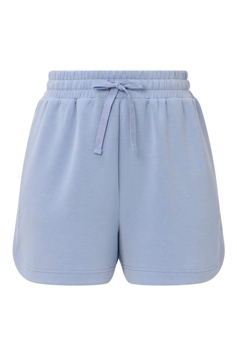 Sand Wash Cloudweight High Waist Shorts, Alternate, color, LAGUNA BLUE