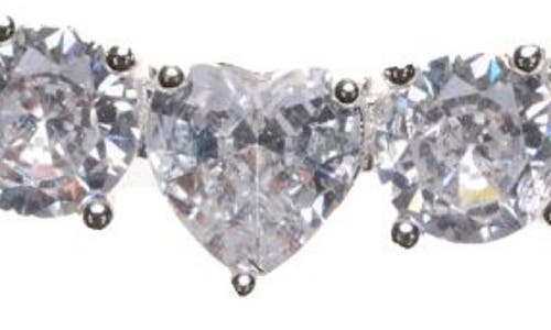 Danecraft Cubic Zirconia Heart Pendant Necklace & Stud Earrings Set In Silver