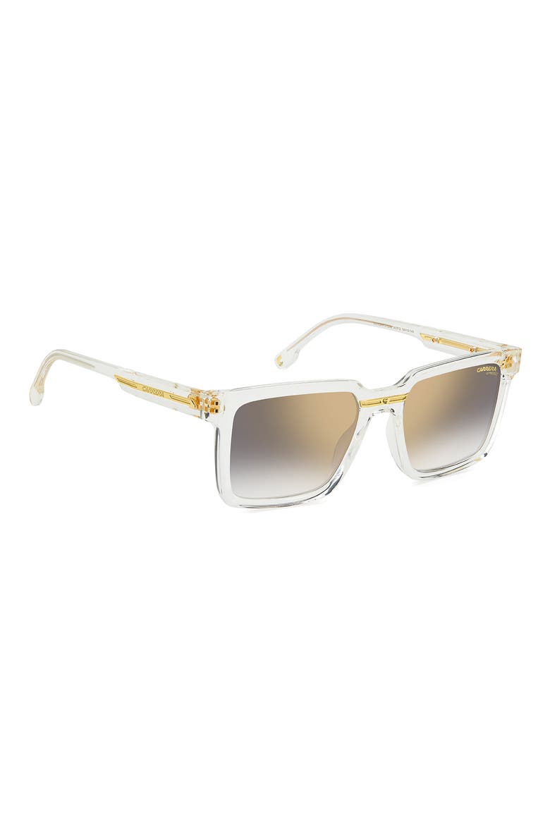 Victory 54mm Gradient Rectangular Sunglasses, Alternate, color, CRYSTAL/ GRAY SF GD SP