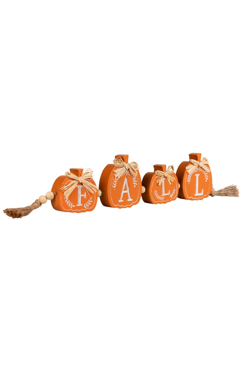Northlight Mini Pumpkins Wooden Fall Harvest Sign - 22", Alternate, color, Orange