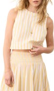 Marine Layer Quinn Stripe Sleeveless Pima Cotton Crop Top