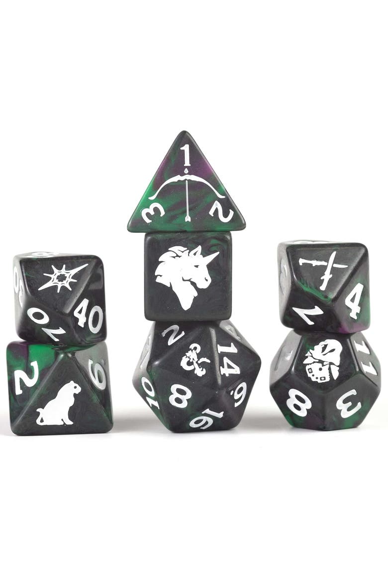 D&D Adventure Dice Legend Of Drizzt 16Pc Rpg Set, Alternate, color, Multicolored