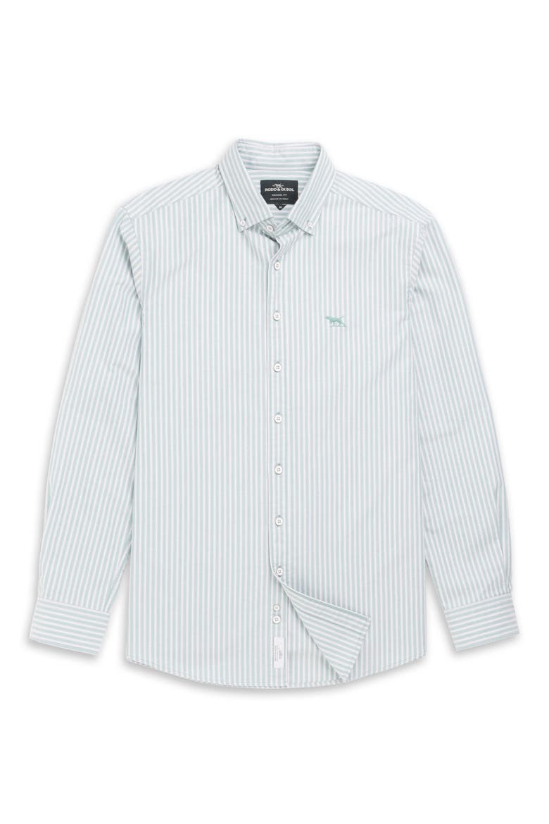 Oxford Stripe Button-Down Shirt, Alternate, color, LAWN
