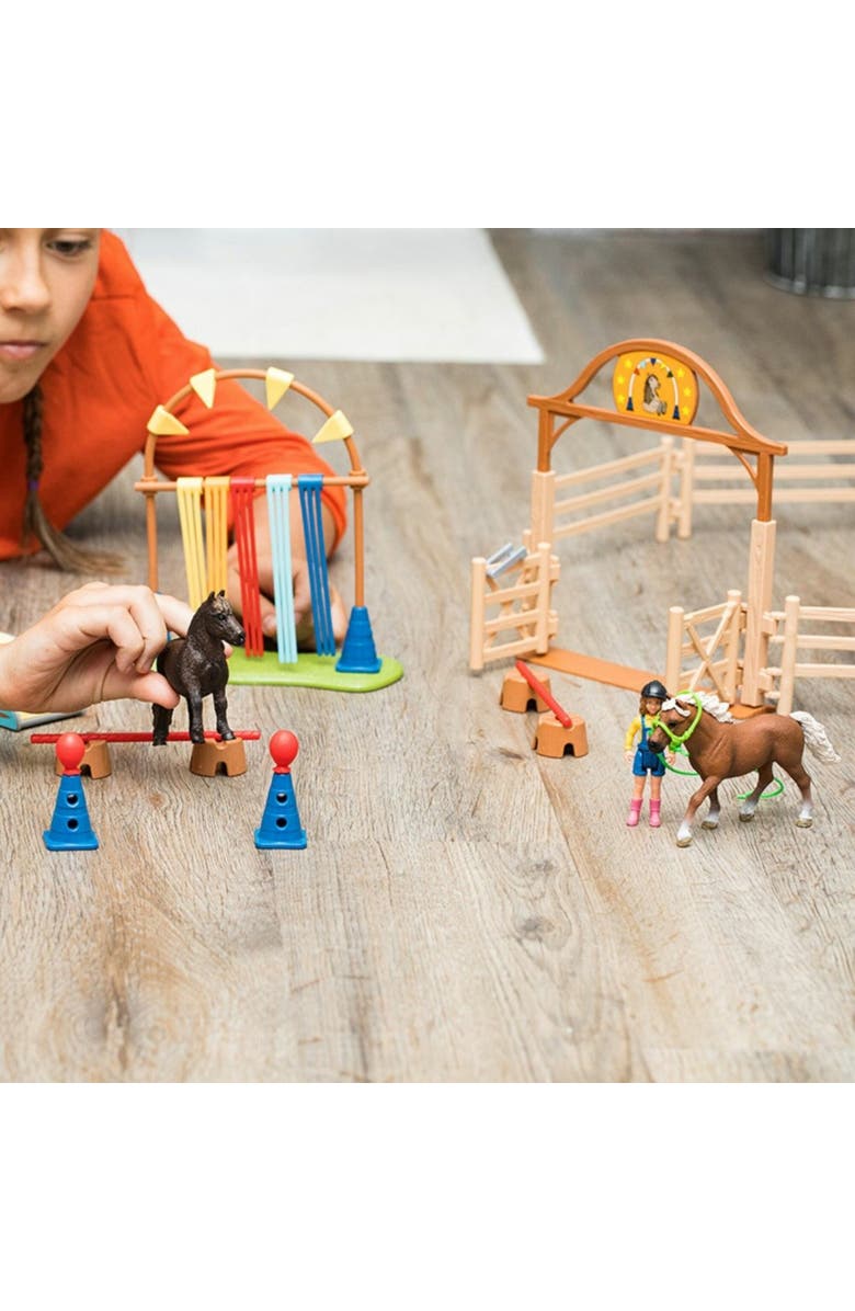 Schleich Farm World Pony Agility Training, 41 Pieces, Kids, Alternate, color, Multicolored