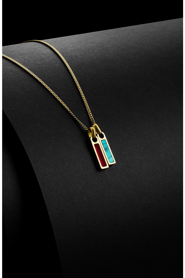 Men's Birthstone Pendant Necklace, Alternate, color, GOLD - NOVEMBER