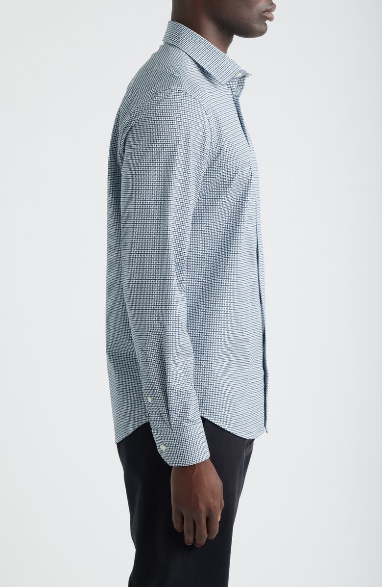 Bugatchi OoohCotton<sup>®</sup> Button-Up Shirt, Alternate, color, Cobalt