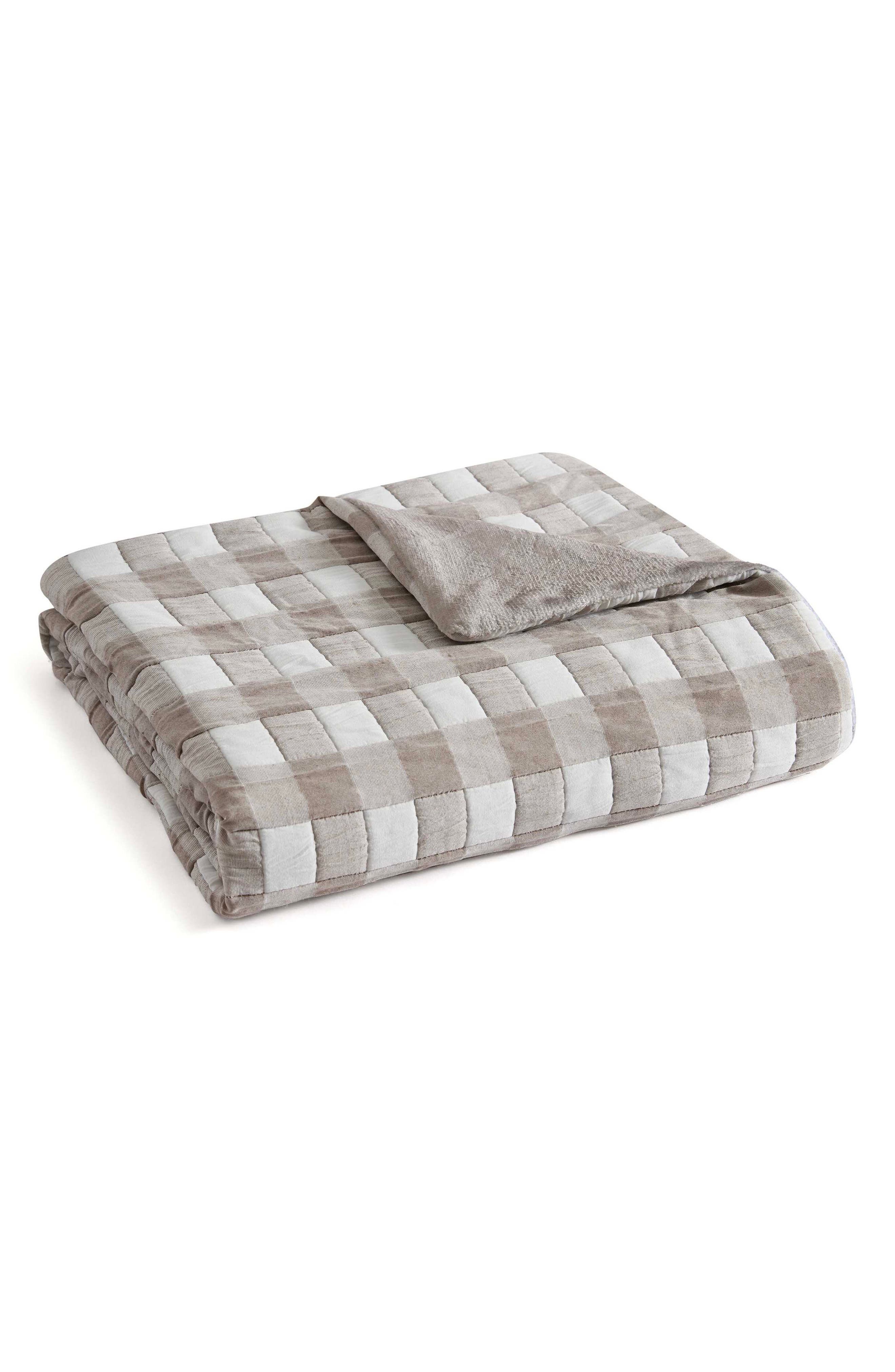 Gingham Jacquard Cotton Muslin Throw Blanket