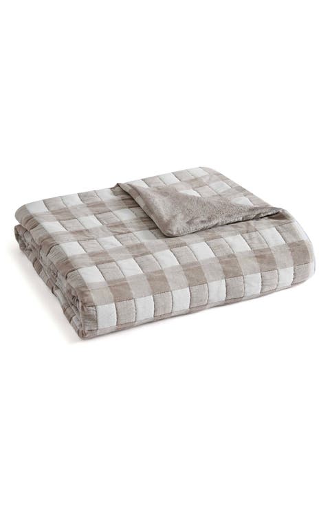 Gingham Jacquard Cotton Muslin Throw Blanket