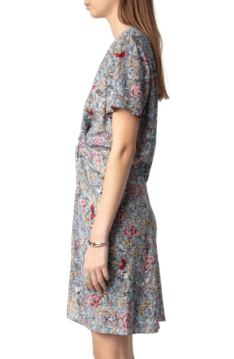 Zadig & Voltaire Rozom Twist Front Dress, Alternate, color, 