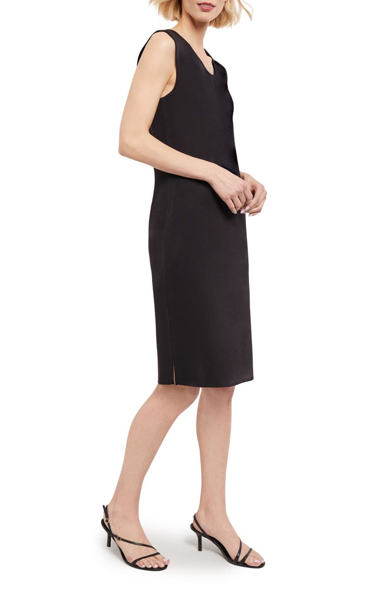 Misook Sleeveless Knit Sheath Dress, Alternate, color, Black
