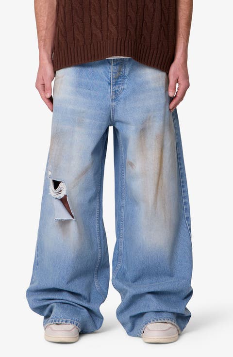 Baggy Distressed Rave Denim Jeans