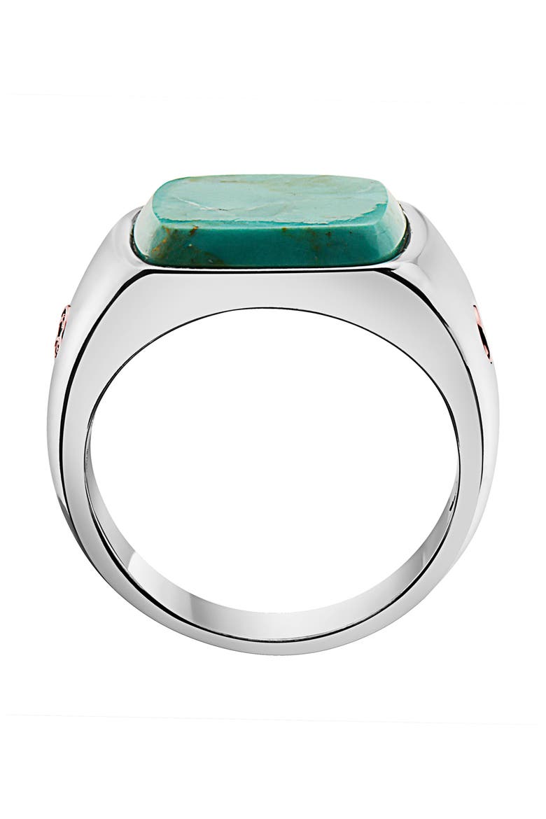 Smooth Turquoise Ring, Alternate, color, TEAL