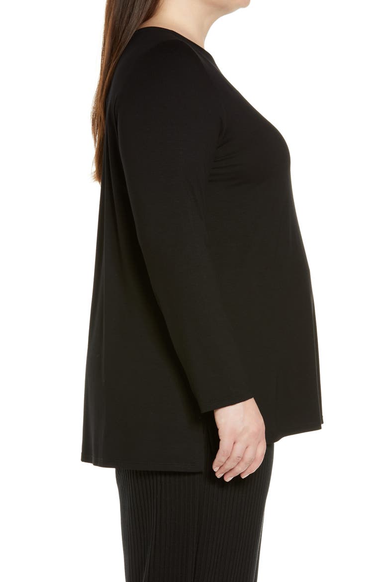 Long Sleeve Top, Alternate, color, BLACK