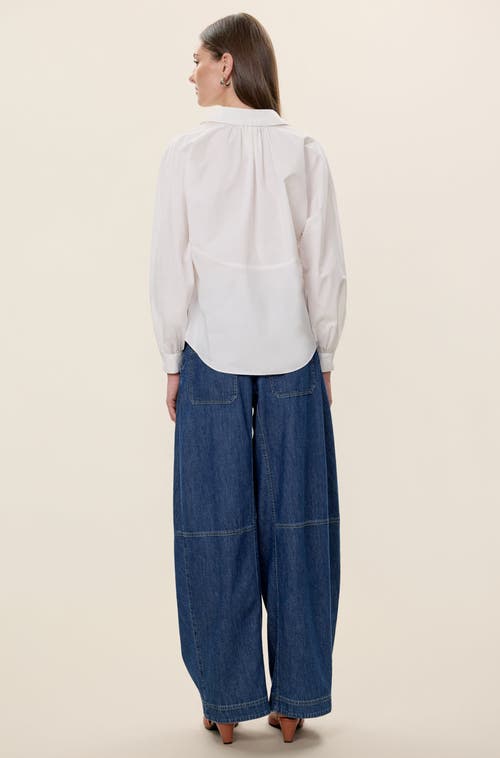 Rebecca Taylor Aisley Poplin Shirt In White