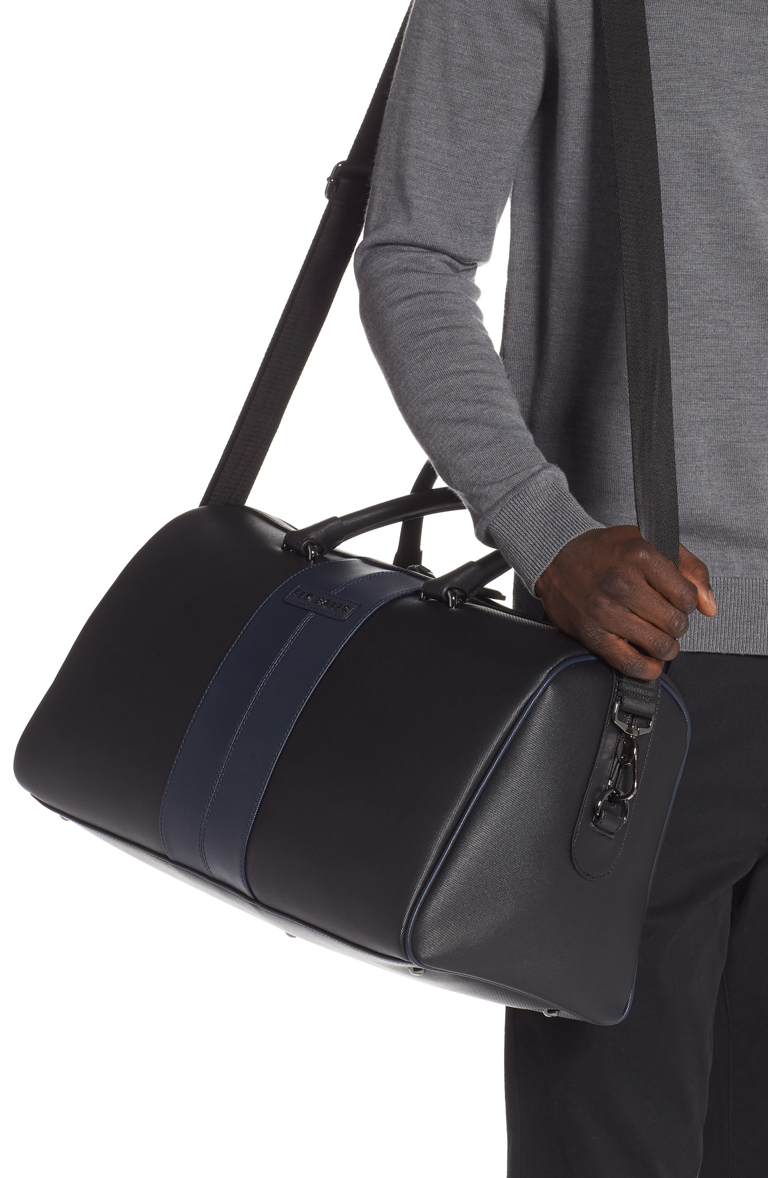 Ted Baker London Faux Leather Duffle Bag, Alternate, color, 