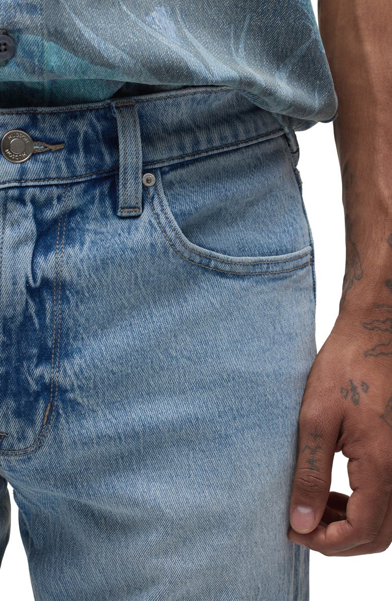 Hudson Jeans Walker Laser Print Kick Flare Jeans, Alternate, color, Spring Break